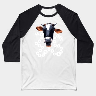 Cow Costume Funny Moo Halloween Baseball T-Shirt